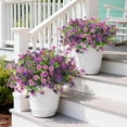 thumbnail image 6 of Artificial Flowers For Outdoors Bundles Multicolor Flower Spring Summer Decoration Artificial Plants Outdoor Flowers No Fade For Home Planter Porch Patio Yard Decor(Light Dark Purple), 6 of 8