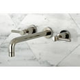 thumbnail image 3 of Kingston Brass KS8026DL Concord Two-Handle 3-Hole Wall Mount Roman Tub Faucet in Polished Nickel, 3 of 8