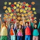 thumbnail image 5 of Pizarra decorativa de pared con 104 pegatinas de papel, diseño de hojas de arce y árbol grande para Acción de Gracias. Elegante pegatina de papel para el hogar y la oficina. Acabado mate de, 5 of 6