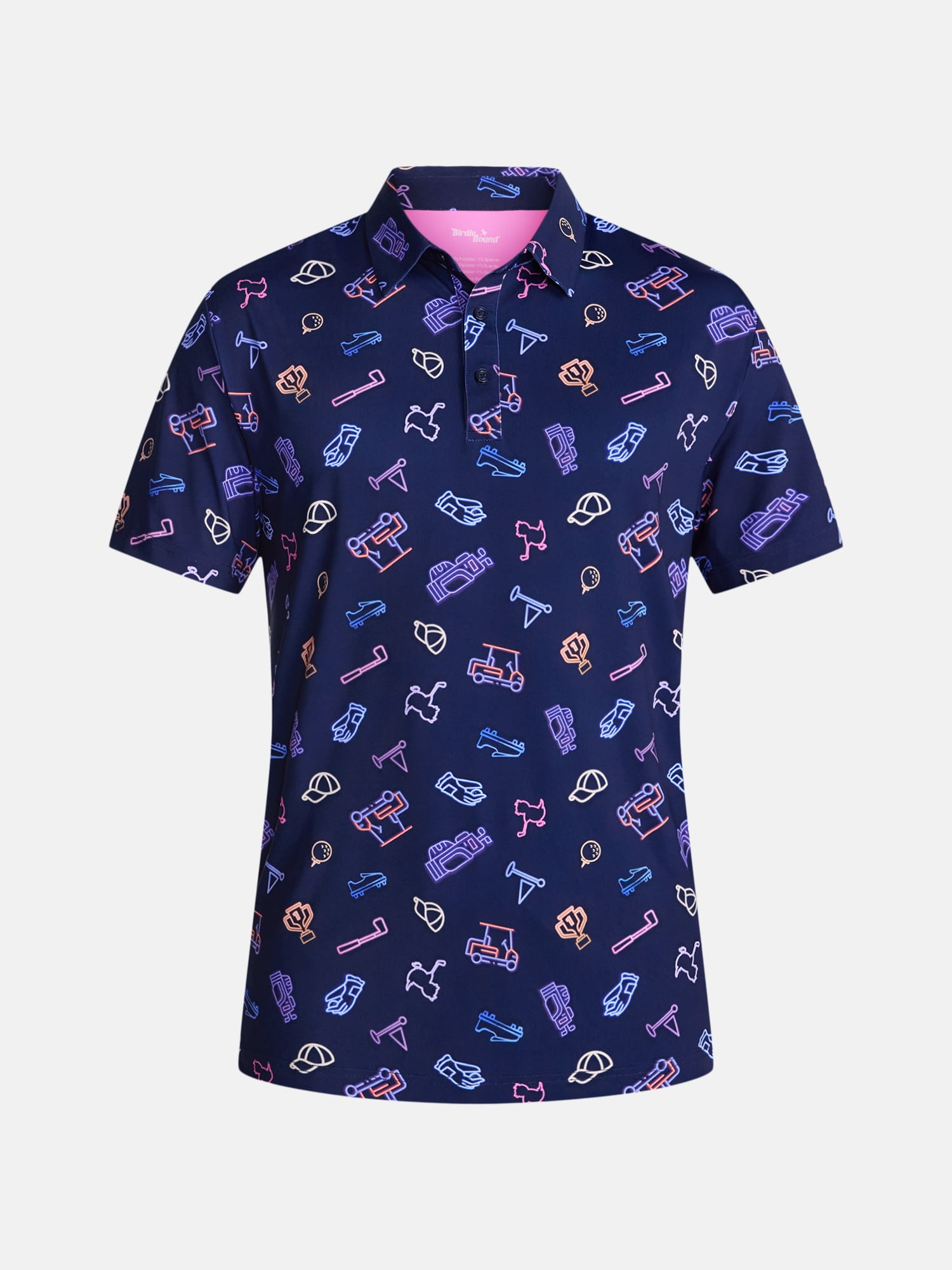 Birdie Bound Men's and Big Men's Midnight Polo Shirt, Sizes XS-4XLT