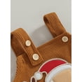 thumbnail image 6 of Wassery Baby Boys Girls Corduroy Bodysuits Infant Christmas Clothes Elk Embroidery Sleeveless Straps Romper Newborn Fall Jumpsuits Playsuit 0-18M, 6 of 8