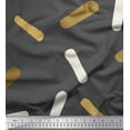 thumbnail image 1 of Soimoi Gray Modal Satin Fabric Brush Stroke Abstract Print Sewing Fabric Yard 42 Inch Wide, 1 of 3