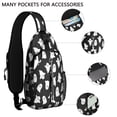thumbnail image 2 of Sling Backpack,Black Halloween Ghosts with Boo Crossbody Bag with Water Bottle Holder,Waterproof Sling Bag for Men/Women with Chest Phone Holder for Hiking,Travel, 2 of 6