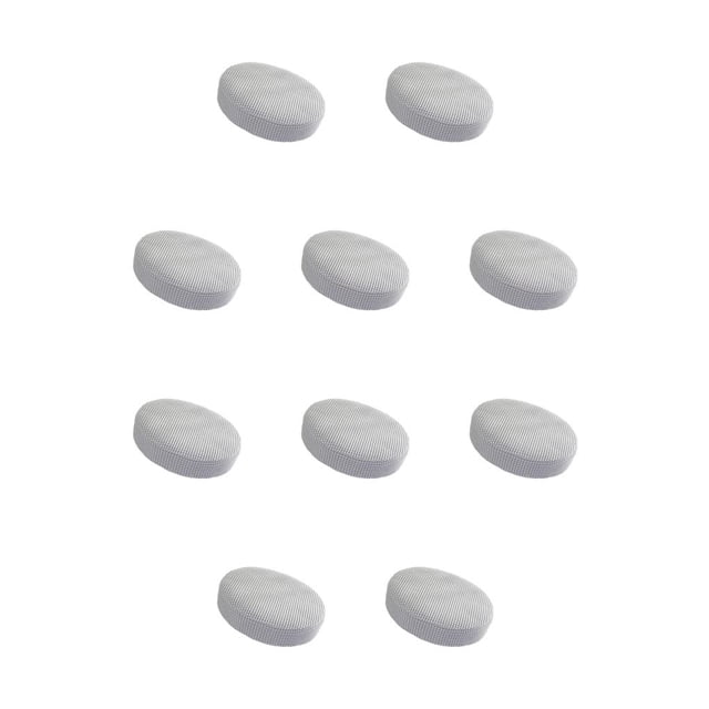 Toystoory El poliéster fácil de la instalación hizo la cubierta redonda del taburete para la durabilidad y la funda protectora amplia del Gris plateado diámetro 28-38cm 10Conjunto