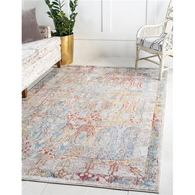Unique Loom 3143184 5 ft. 3 in. x 7 ft. 9 in. Williamsburg Brighton Rectangular Rug, Ivory