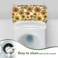 thumbnail image 4 of ZIATUBLE Sunflower Toilet Tank Top Cover Washable Toilet Tank Cover Protector with Stretch Edges Toilet Bowl Tank Covers for Bathroom Dustproof Toilet Tank Lid Pads Home Decor, 4 of 5