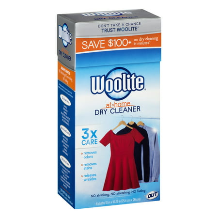 Woolite At Home Dry Cleaner, Fresh Scent, 6 Count (Best Laundry Soap For Cloth Diapers)