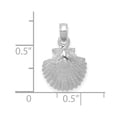 thumbnail image 4 of Auriga Fine Jewelry 14K White Gold Scallop Shell Pendant for Women, 4 of 5