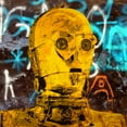 thumbnail image 4 of Stephen Chambers 26x26 Gold Ornate Wood Framed With Double Matting Wall Art Titled - C 3Po 1, 4 of 6