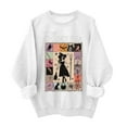 thumbnail image 3 of VKOYWKM Women Oversized Sweatshirt Halloween Sweatshirts Witch Graphic Long Sleeve Crew Neck Sweatshirt Halloween Party Fall Pullover Sweatshirts, 3 of 5