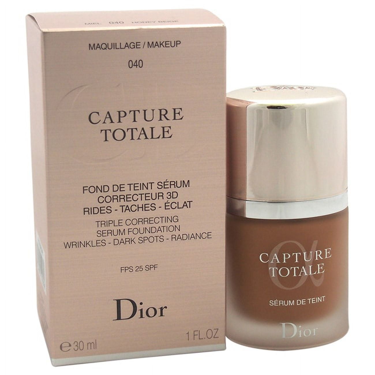 Capture Totale Triple Correcting Serum Foundation SPF 25 020 Light Beige by Christian Dior for Women 1 oz Foundation Walmart