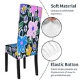 thumbnail image 4 of ZICANCN Hand Painted Colored Flowers Chair Protectors Seat Covers , Dining Chair Slipcovers 1 Piece for Dining Room Hotel Kitchen, 4 of 8