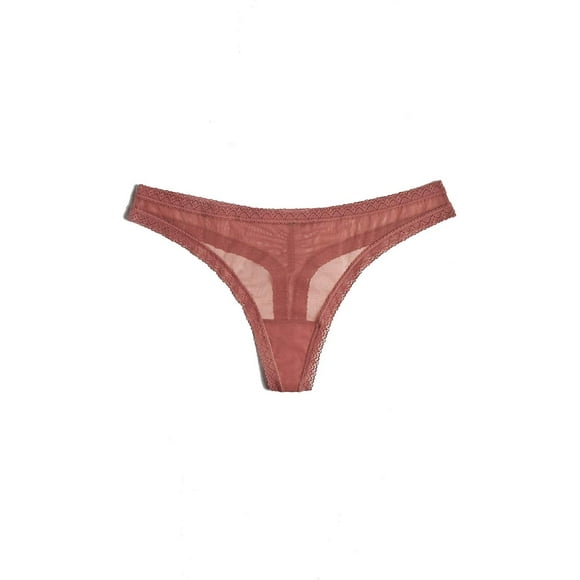 Blush Culotte String à Bordure en Dentelle en Maille - 0259622