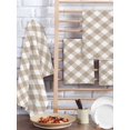 thumbnail image 2 of Minimalistic Checkered Beige Rural Style, Kitchen Dish Towels for Drying Dishes Set of 2, Waffle Weave Microfiber Hand Tea Bathroom Towels Quick Dry & Absorbent Towel 15.7x23.6, 2 of 7