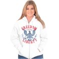thumbnail image 5 of American Freedom Liberty 1776 Patriot Unisex Fleece Graphic Zip Up Hoodie Brisco Brands 2X, 5 of 6