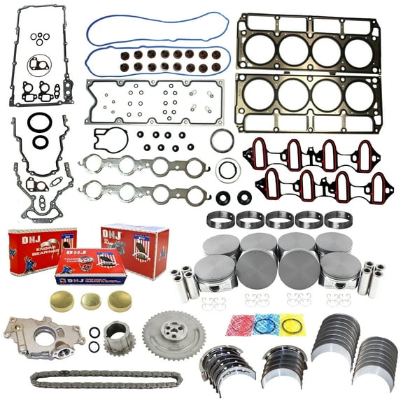 DNJ EK3168BM Master Engine Rebuild Kit Fits Cars & Trucks 2004-2007 Buick Cadillac Chevrolet GMC Escalade Savana 1500-2500-3500 Sierra 1500 Silverado 1500 Tahoe Yukon 4.8L 5.3L OHV L59 LM4 LM7