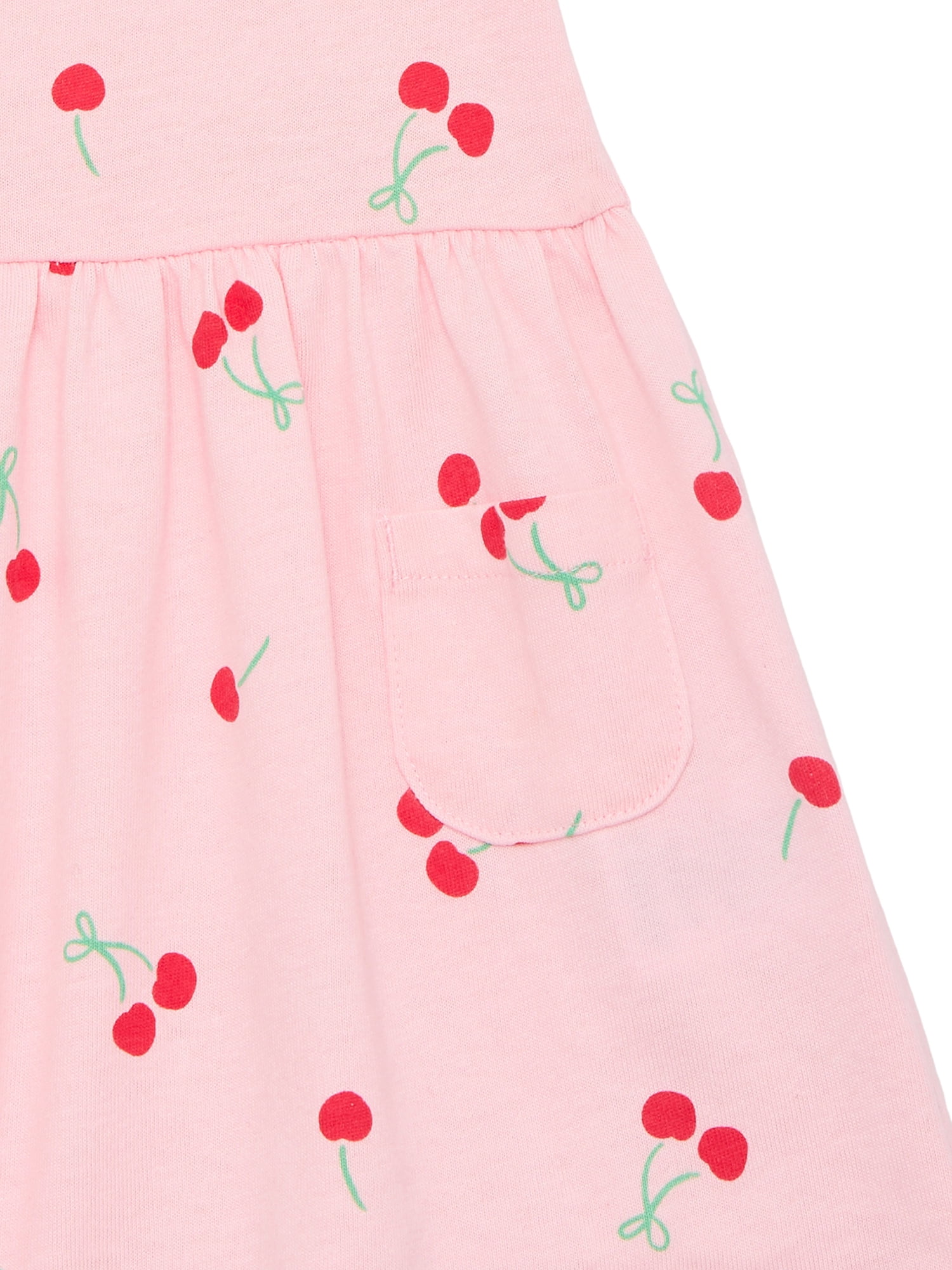 Wonder Nation Baby Girl Short Sleeve Dress, Sizes 0-5T