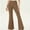 Khaki, variant on Flare Leggings for Women with Tummy Control Yoga Pants Stretch Crossover High Waisted Workout Leggings Yoga Pants
