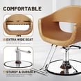 thumbnail image 3 of UBesGoo Barber Chair, Heavy Duty Hydraulic Salon Styling Chair, 360° Swivel with Footrest, Brown, 3 of 8