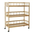 thumbnail image 6 of 3 Tier Rolling Cart, Serving Storage Cart, 3 Tier Storage Cart with Universal Wheels, Storage Organizer Utility Cart for Living Room/Kitchen, 6 of 17