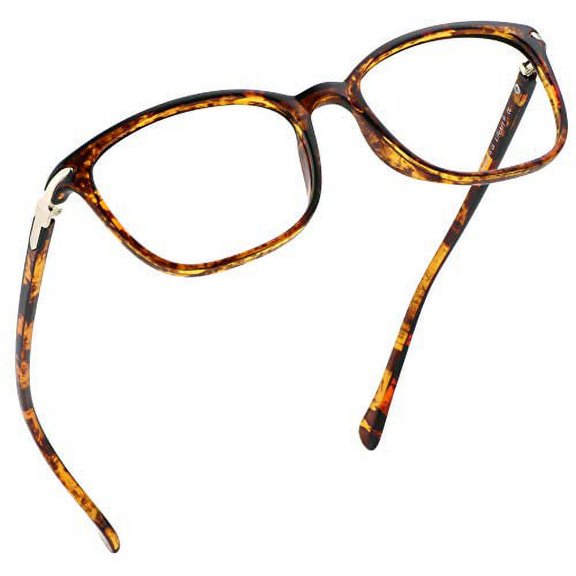 LifeArt Blue Light Blocking Glasses, Anti Eyestrain, Computer Reading Glasses, Gaming Glasses, TV Glasses for Women and Men, Anti UV, Anti Glare (Tortoise, No Magnification) 0.00(No Magnif