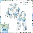 thumbnail image 2 of Disney Toy Story Three-Eyes Boy Conjunto de pijamas para niños Primavera y otoño Pantalones de manga larga Niña Baby Cardigan Ropa para el hogar8 altura 95-105cm heqiyong CONDUJO, 2 of 2