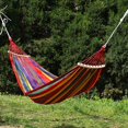 thumbnail image 2 of Brazilian Double Hammock 2 Person Canvas Cotton Hammock with Carrying Bag for Patio Porch Garden Backyard Lounging, 2 of 4