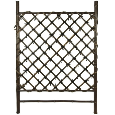 OrientalFurniture Handmade Buddhist Temple Bamboo Fence Door