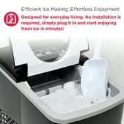 Frigidaire 26 lb. Bullet Ice Maker, Countertop Ice Machine with LED Control Panel, Black Stainless Steel