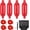 Red, variant on ZJQYDS Boat Fender 4 Pack Boat Bumpers Fenders with 4 Ropes, Boat Bumpers for Pontoon Boat Fenders Inflatable