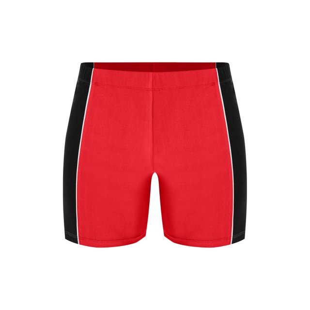 dPois Shorts à Taille Élastique pour Hommes Shorts de Compression pour Cyclisme Natation Course Rouge Noir 4TG