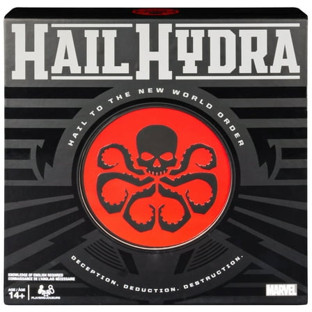 Marvel, Hail Hydra Superhero Board Game Black Panther Hulk Captain America Red Skull Black Widow Spiderman, for Adults and Teens Ages 14 and up