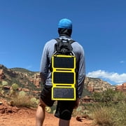 SunJack 25W Portable Solar Panel Charger Kit USB-A & USB-C Rugged Waterproof, 1.7 lbs
