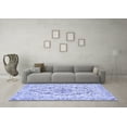 thumbnail image 3 of Ahgly Company Indoor Square Medallion Blue Traditional Area Rugs, 3' Square, 3 of 4