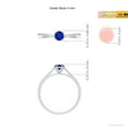 thumbnail image 4 of ANGARA Natural Tapered Shank Blue Sapphire Solitaire Ring with Diamonds in 14K White Gold for Women (Size-4mm) | September Birthstone, Anniversary, Jewelry Gift for Women | Natural Blue Sapphire Ring, 4 of 8