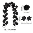 thumbnail image 3 of Fall Halloween Decoration for Home Indoor Outdoor Clearance Under $5.00!Halloween Dark-Themed Ornament Artificial Maple Leaf Thanksgiving Wall Hanging Artificial Maple Leaf With Black Wicker, 3 of 7