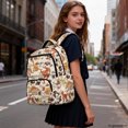 thumbnail image 6 of HELLHERO Cartoon Dinosaur & Coffee Print Breathable School Backpack for Elementary Elementary School, Side Pockets Durable 600D Polyester Zaino per ragazze, 6 of 6