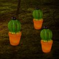 thumbnail image 4 of Juego de luces decorativas para camino de jardín, luz de estaca de piña, luz de suelo de Cactus, 2 uds., 4 of 8