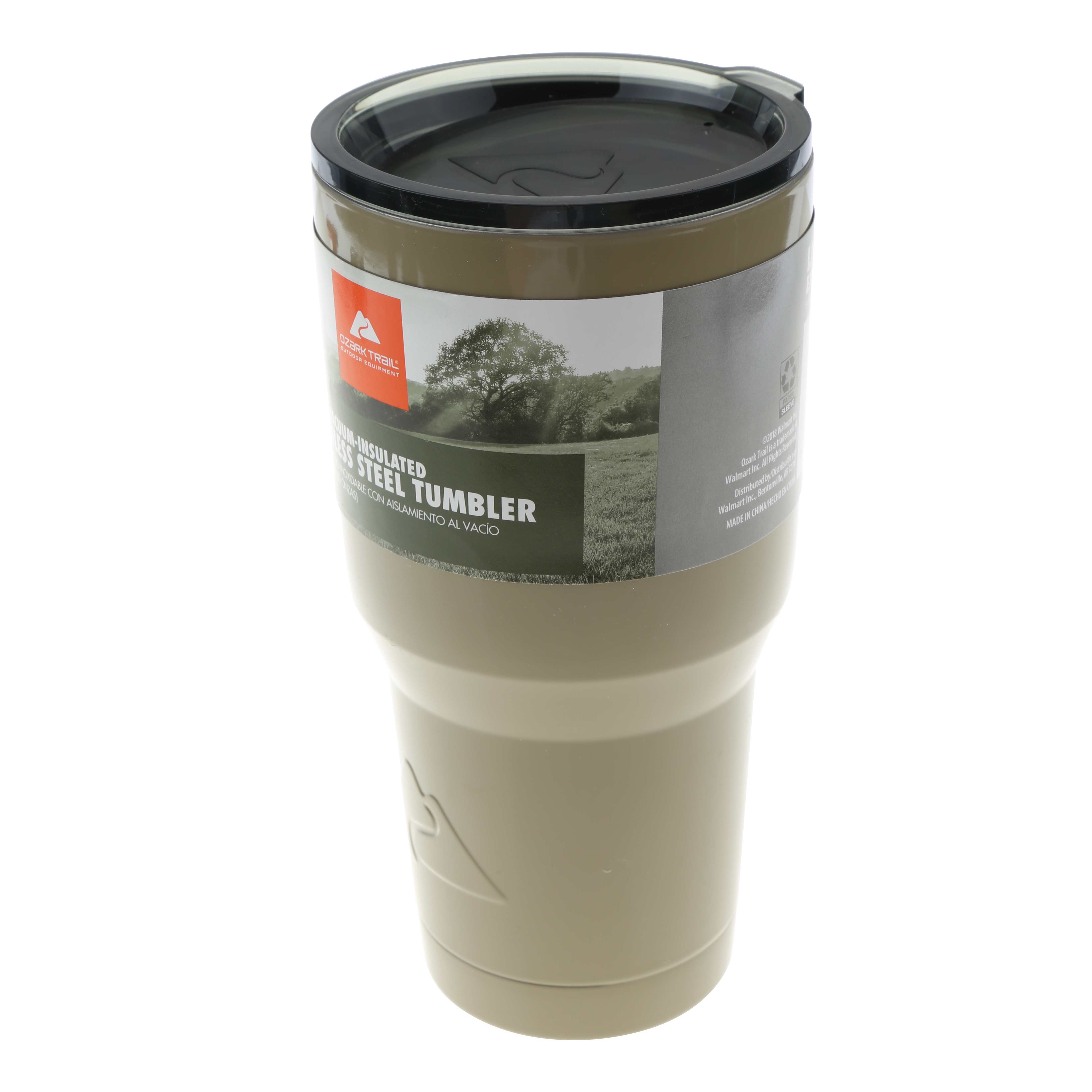 Ozark Trail 30-Ounce Double-wall, Vacuum-sealed Stainless Steel Tumbler, Tan - image 4 of 5