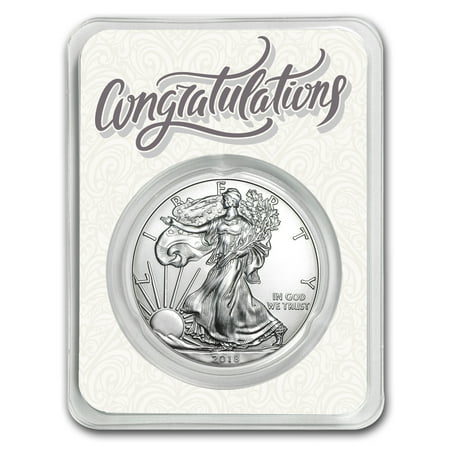2018 1 oz Silver American Eagle - Just Married Congratulations