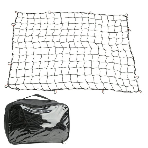 Universal Cargo Net for Truck with Storage Bag, 59"x 82.6" Stretches Luggage Cargo Net , Adjustable Elastic Trunk Net for SUVs, Cars and Trucks