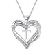 thumbnail image 1 of Collar de letra en forma de corazón para mujer Collar con colgante en forma de corazón plateado Wmkox8yii  fajkfhkj134, 1 of 1