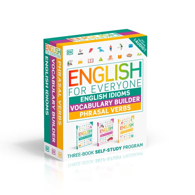 DK English for Everyone English for Everyone English Idioms, Vocabulary Builder, Phrasal Verbs 3 Book Box Set, (Paperback)