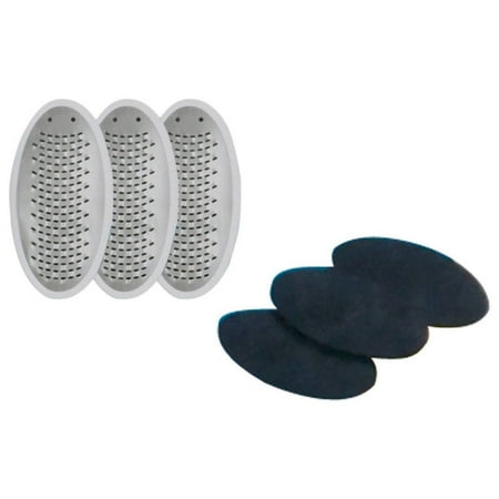 PedEgg Replacement Blades with Emery Pads, 3 pack and Miracle Foot Repair Cream