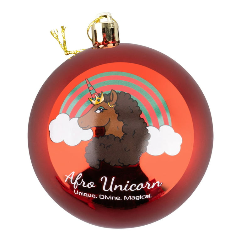 Afro Unicorn Holiday Plush Set – Stuffed Unicorn Toy Christmas Gift Set 