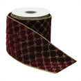 thumbnail image 2 of Melrose 95750DS 4 in. x 5 yards Wired Polyester Ribbon, Red & Gold - Set of 2, 2 of 2