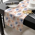 thumbnail image 3 of Orange Coral Coastal Cotton Linen Table Runner 18 x 72 inch Summer Ocean Starfish Conch Non-slip Rectangular Dining Table Decor for Wedding Party Holiday Dinner, 3 of 8