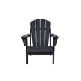 thumbnail image 6 of Miekor Furniture Folding Adirondack Chair with Side Table, 3-Piece Adirondack Chair Set with Wood Texture, Black(includes 2 Chairs and 1 Table) 85244, 6 of 12