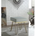 thumbnail image 5 of Chic Home Catha Square Ottoman PU Leather Upholstered Hairpin Legs, 5 of 5