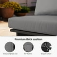 thumbnail image 4 of LAUSAINT HOME 8 Pieces Patio Furniture Set, Outdoor Metal Frame Patio Conversation Sets with Gray Cushions, 4 of 11